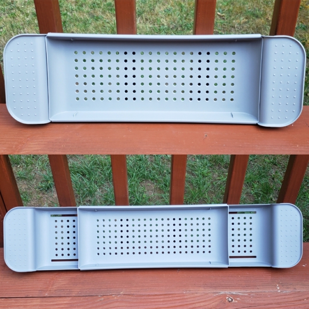 Extendable Bath Table/Tray - Gray - [Shortest: 21.5" LONG] [Longest: 30.5" LONG]